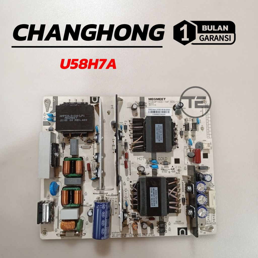 CHANGHONG U58H7A MESIN TV CHANGHONG U58H7 PSU POWER SUPPLY REGULATOR TV LED