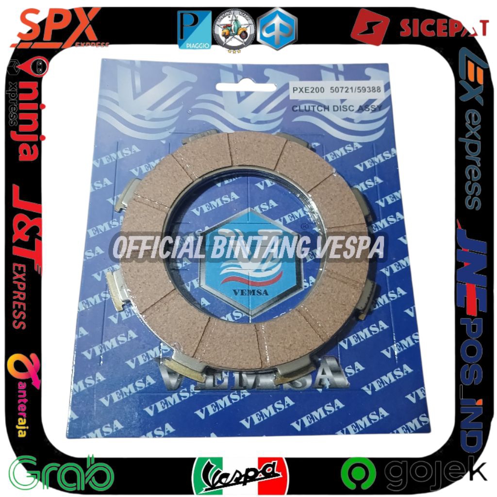 Plat kopling per 7  Kampas kopling vespa excel exclusive merk vemsa