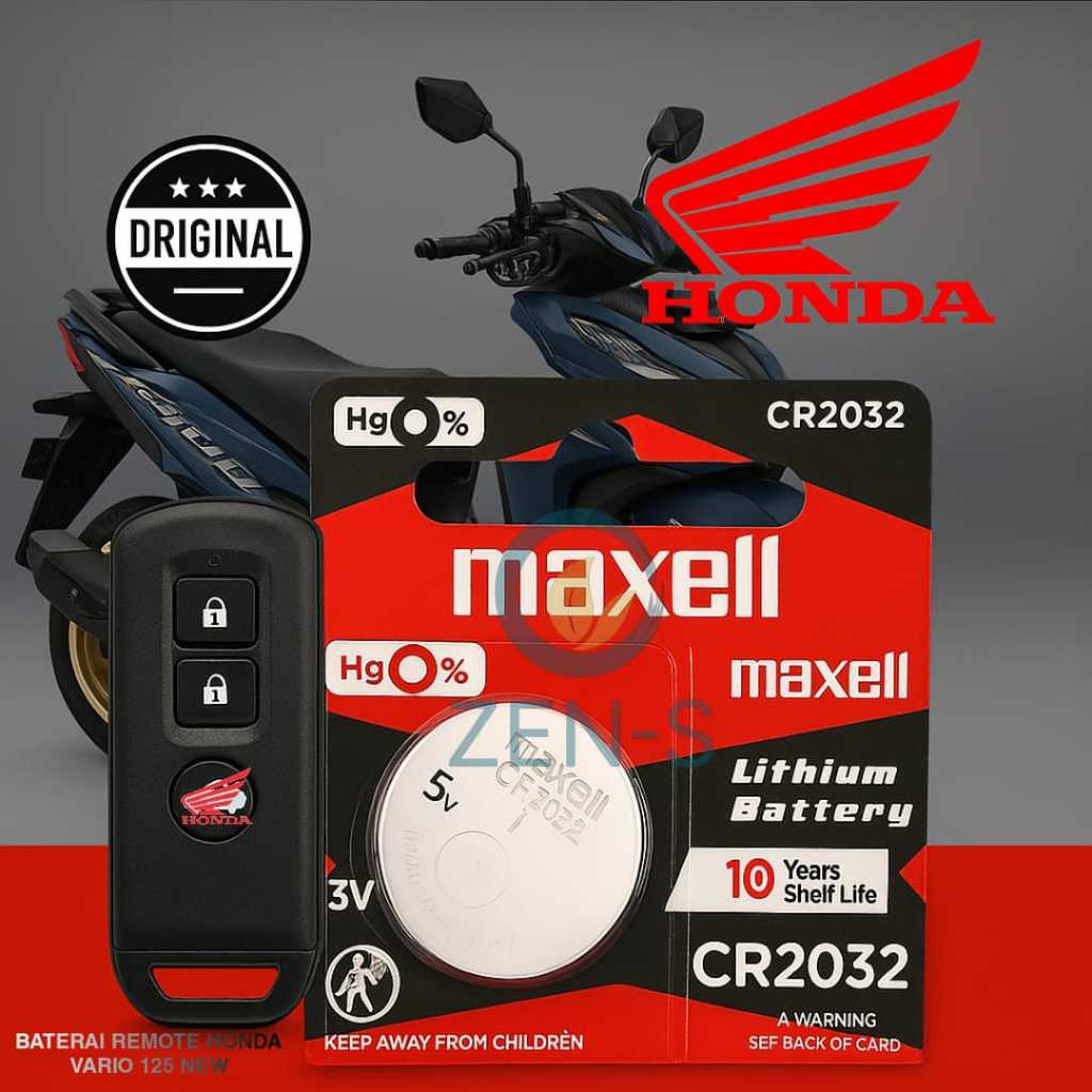 Batu Baterai Batre Remot Motor Keyless HONDA Original Khusus Motor Vario 125 New CC Awet Asli ORIGIN