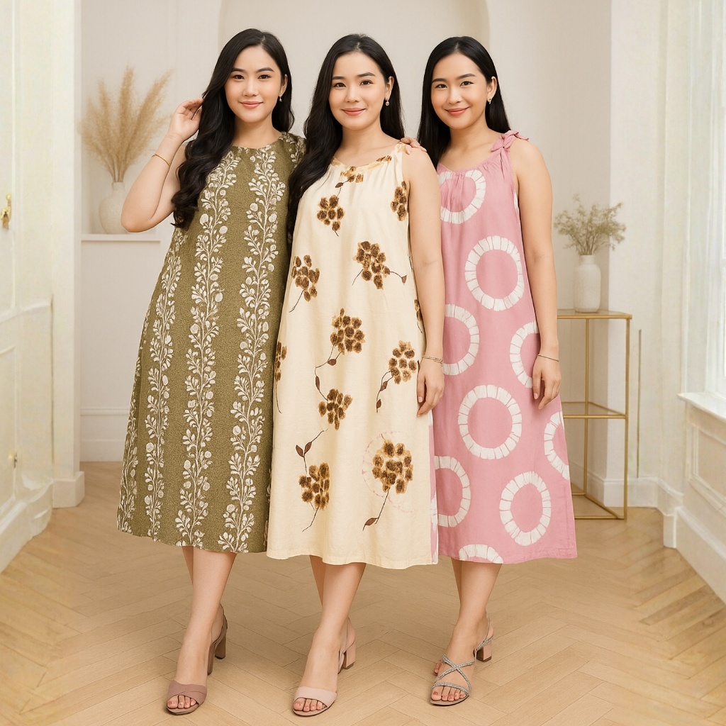 Daster Yukensi Jumbo ~ Daster Yukensi Tali Pundak Dress Yukensi Tanpa Lengan Rayon Daster Seksi