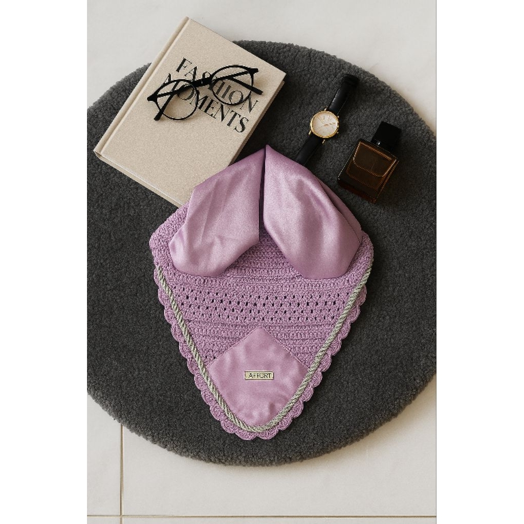 Ear Bonnet / Horse Earnet by Affort - Lilac (Cob G)