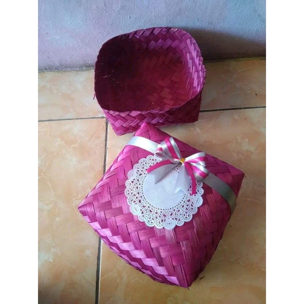 Besek bambu/kotak nasi/kotak snack