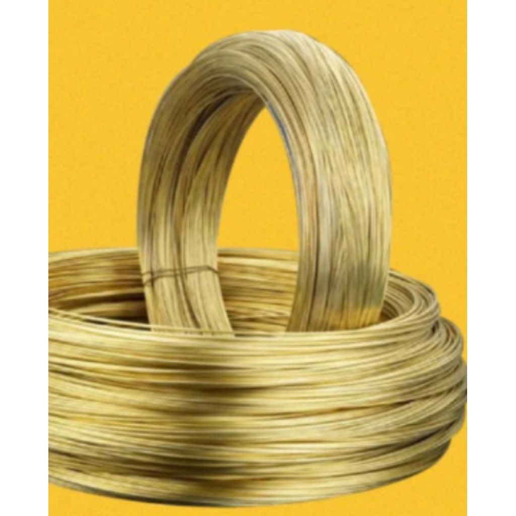 kawat kuningan tebel 0,8 mm x 1kg ful kuningan