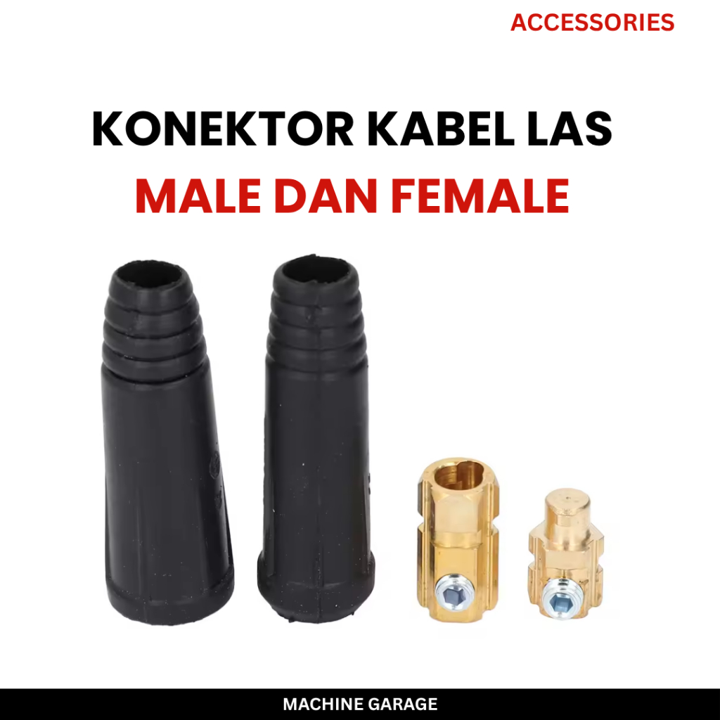 Sambungan Kabel Las Sambungan Konektor Las set Male Dan Female connector jantan betina
