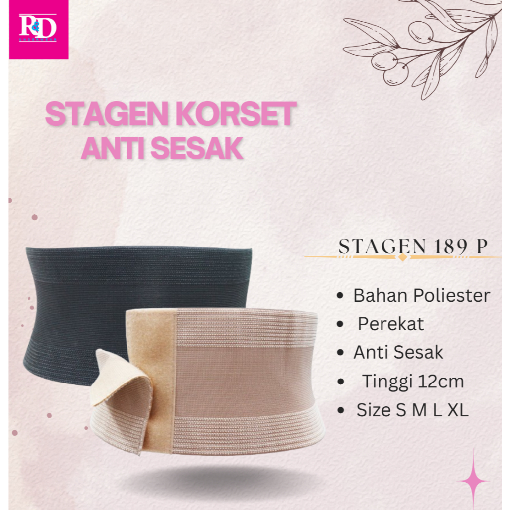 Korset Stagen Peramping Pinggang Perekat Tanpa Tulang Korset Tari Goldennick St 189 P