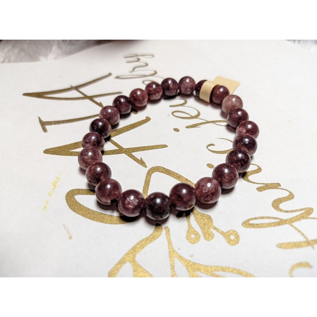 gelang batu alam ruby gading