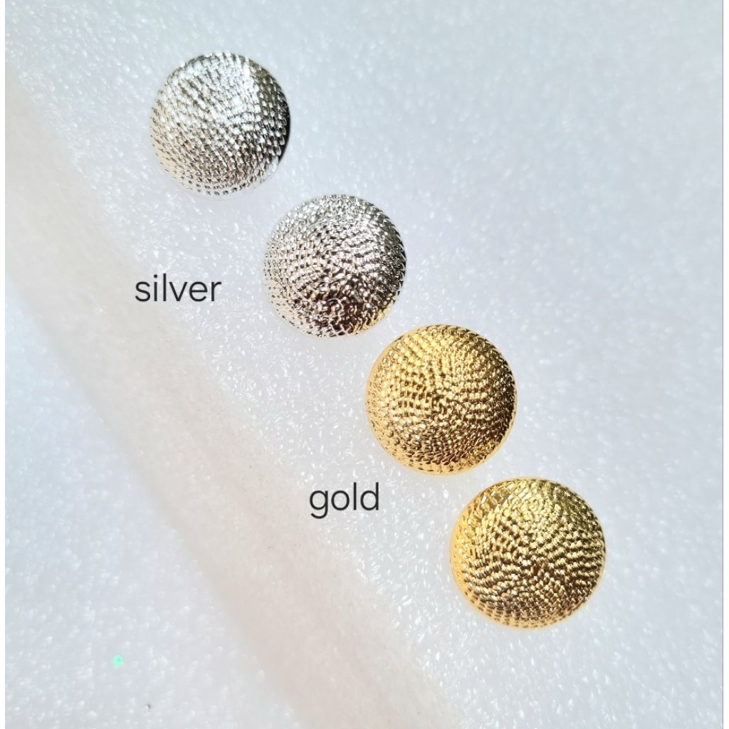 kancing jamur jas tekstur gold silver