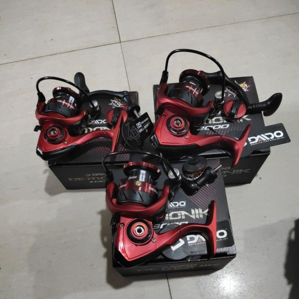 reel pancing daido demonik red merah 1000 2000 3000 4000 6000
power handel