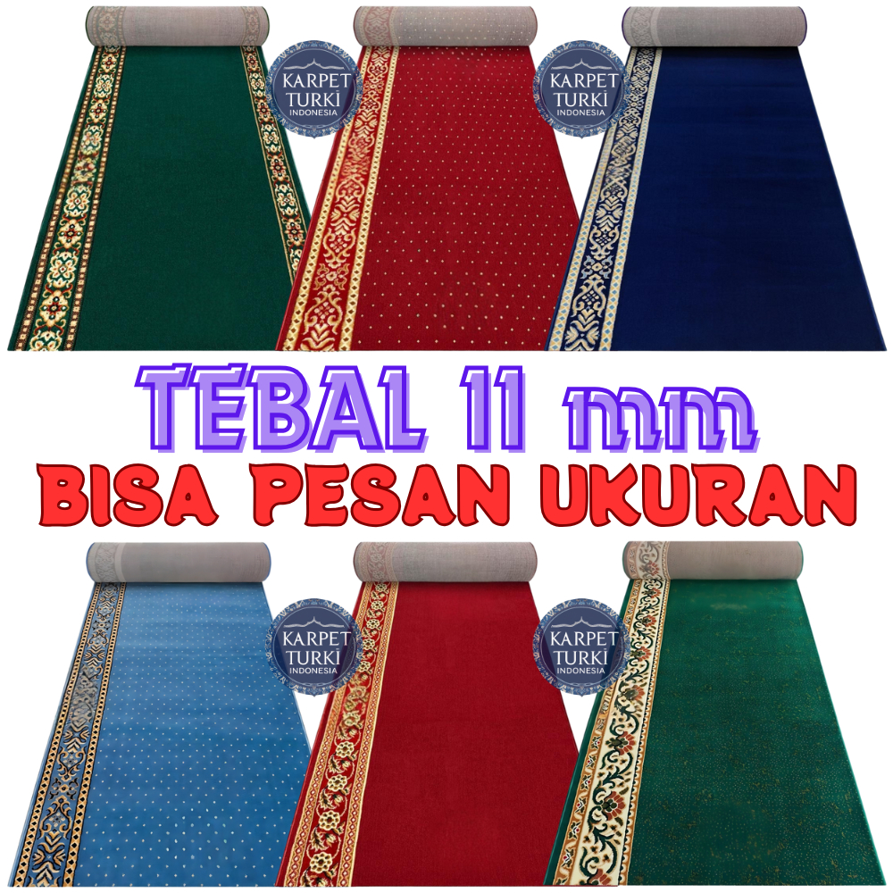 CUSTOM Karpet Masjid Turki METERAN