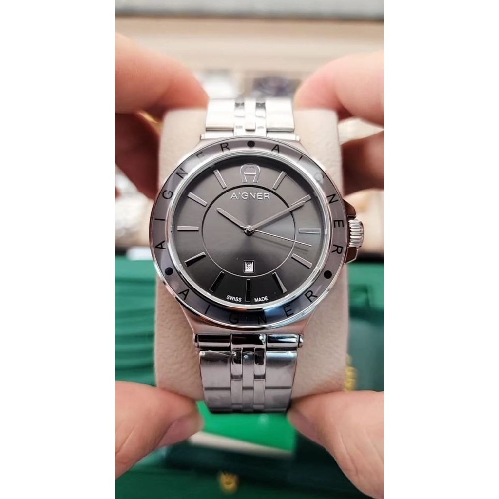 jam tangan cowok Aigner stainless