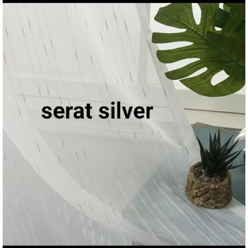 Vitrase gorden voil serat silver dan Gold Vitrase jendela Daleman Gorden Bahan voil import