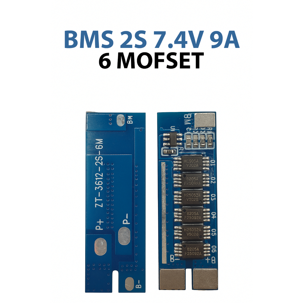 Modul BMS 2S 7.4V 7.4 volt 9A 9 Ampere Modul pelindung baterai Proteksi Baterai Lithium lion 18650