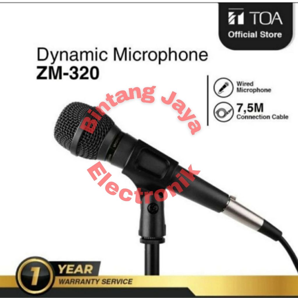 MICROPHONE TOA ZM320 / MIC TOA ZM-320 MIC DINAMIC MIK ZM-320 MIKROPHONE TOA ORI ASLI ORIGINAL