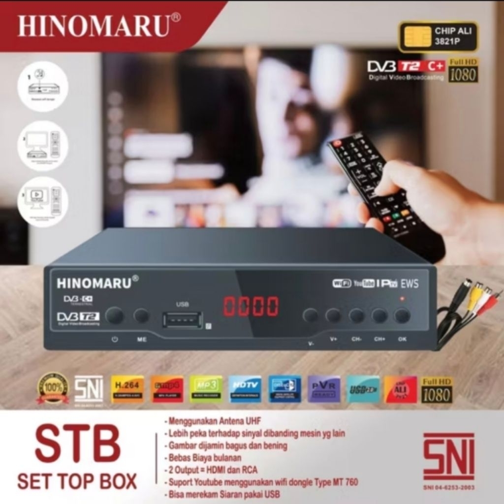 STB SET TOP BOX HINOMARU Reicever TV DIGITAL youtube