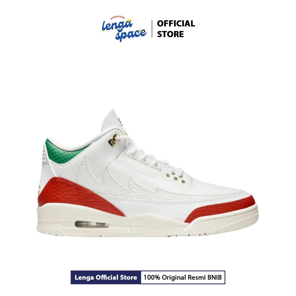 Sepatu Basket Pria Air Jordan 3 Rerto Mex - Summit White (IO1752-100) Original