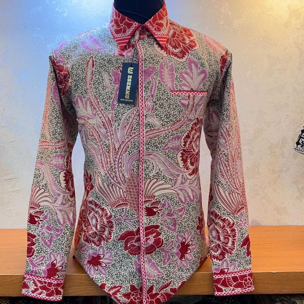 KEMEJA BATIK PRIA LENGAN PANJANG SMOCK MODEL SEMI JAZ JAHITAN BUTIK PREMIUM