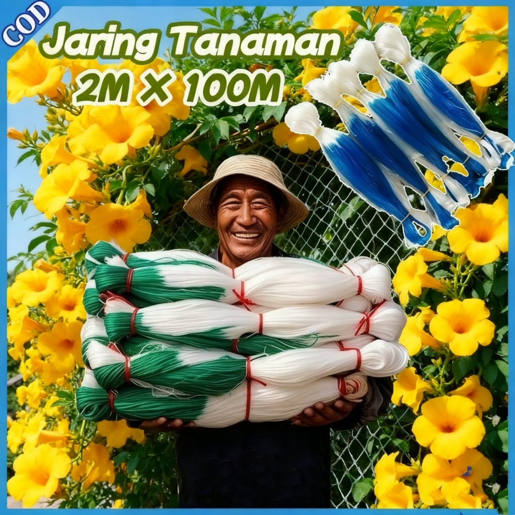 2M*100M Jaring Untuk Tanaman Jaring Tanaman Rambat Jaring Rambatan Tanaman Climbing Net Jaring Tanam