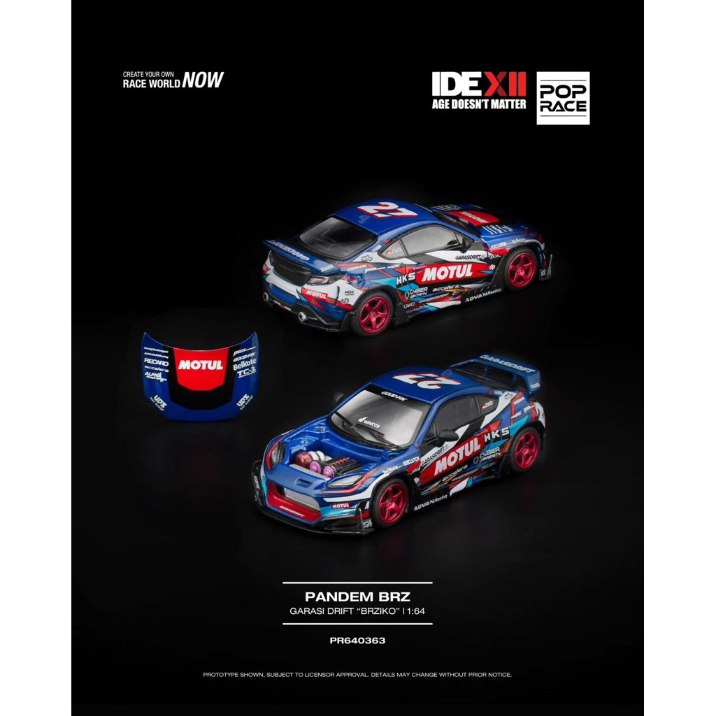 Pop Race 1/64 PR640363 Pandem Subaru BRZ Garasi Drift BRZIKO IDE XII 2025 Exclusive