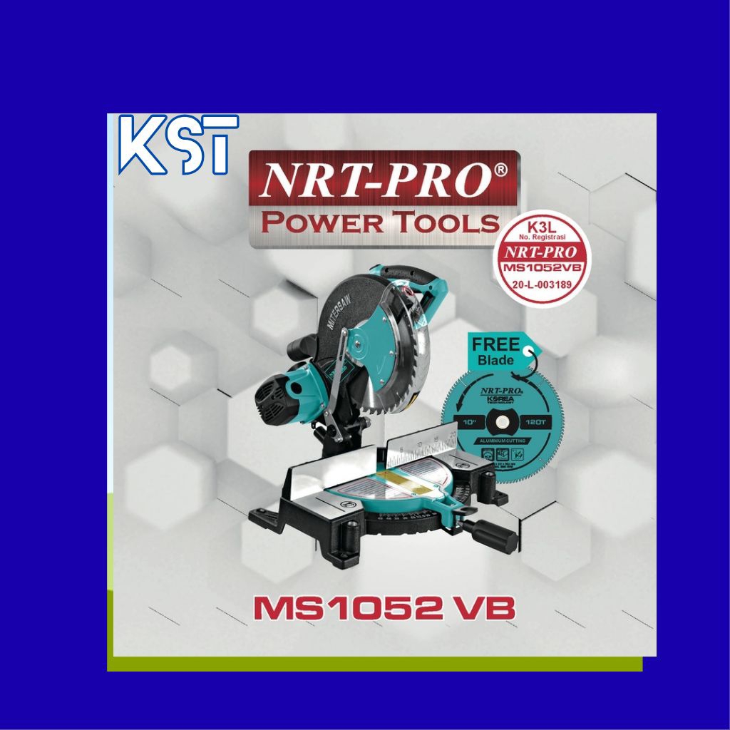 Miter Saw 10 Inch / Mesin Potong Aluminium MS 1052 VB | NRT-PRO 