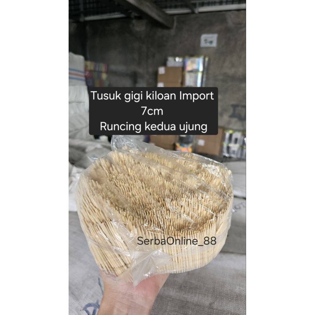 [Kiloan] Tusuk Gigi / Dongkrak kiloan (1kilo) Import, runcing kedua sisi