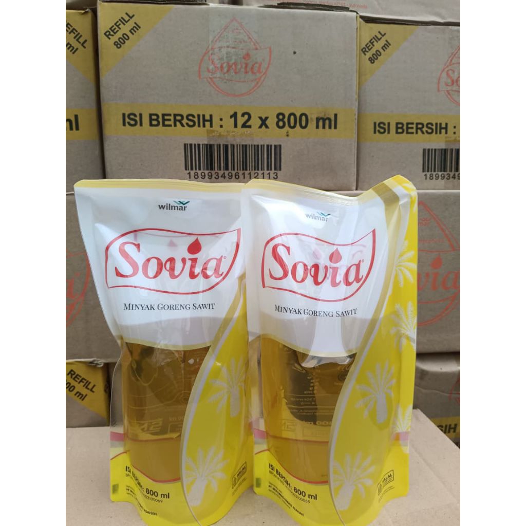 Minyak goreng Sovia 800 ml, minyak goreng tanpa lengket, minyak goreng jernih