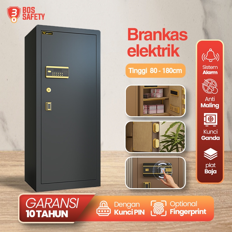 Brankas Elektrik Digital Tahan Api Brangkas Besar Uang & Emas Pin Fingerprint Ukuran 80CM -120CM
