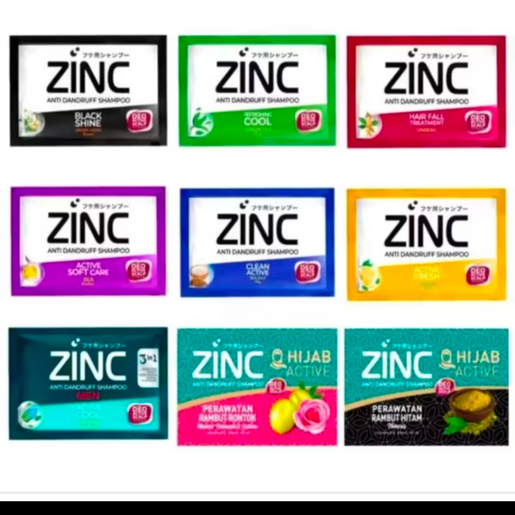 Shampoo Zinc Sachet 12pcs Anti Dandruff Hijab