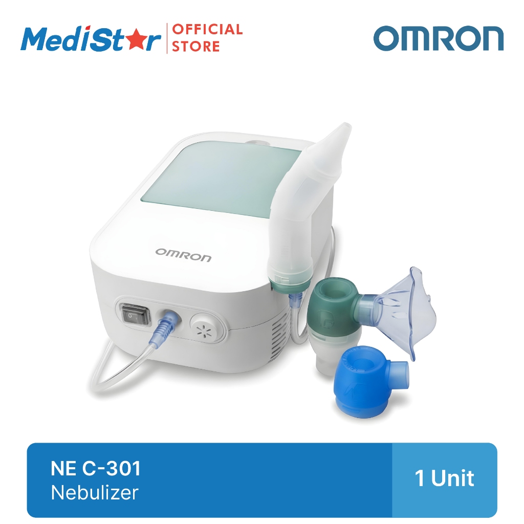 Omron DuoBaby NE-C301 Compressor Nebulizer + Nasal Aspirator – Alat Uap Anak & Bayi