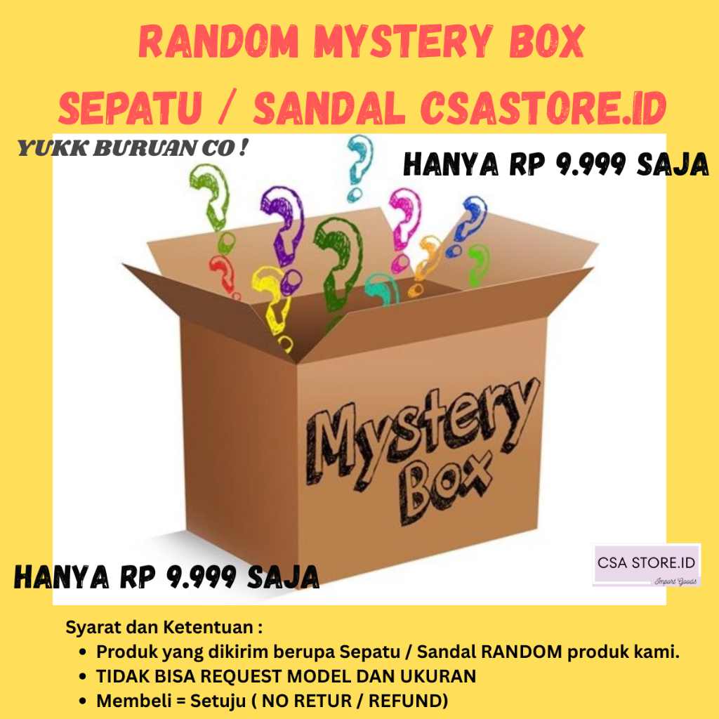 Mystery Box RANDOM SEPATU / SANDAL CSASTORE.ID