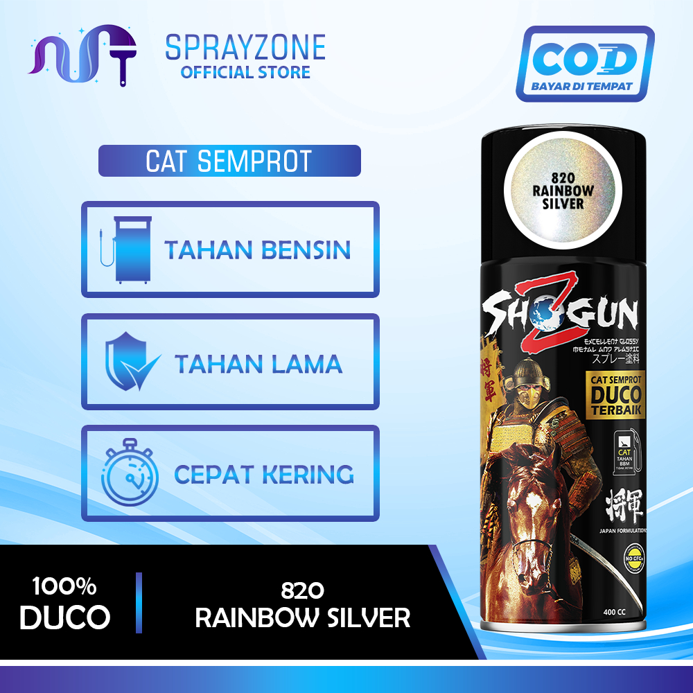 Cat Motor Rainbow Silver 820 Cat Semprot Bunglon Tahan Bensin Pilox Shogun Z Paint Silver Pelangi