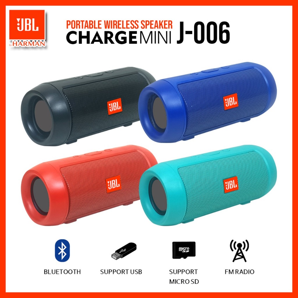 CUCI GUDANG JBL Speaker Bluetooth Charge mini 2 J006 Wireless Portable Speaker Aktif JBL ChargeMini2
