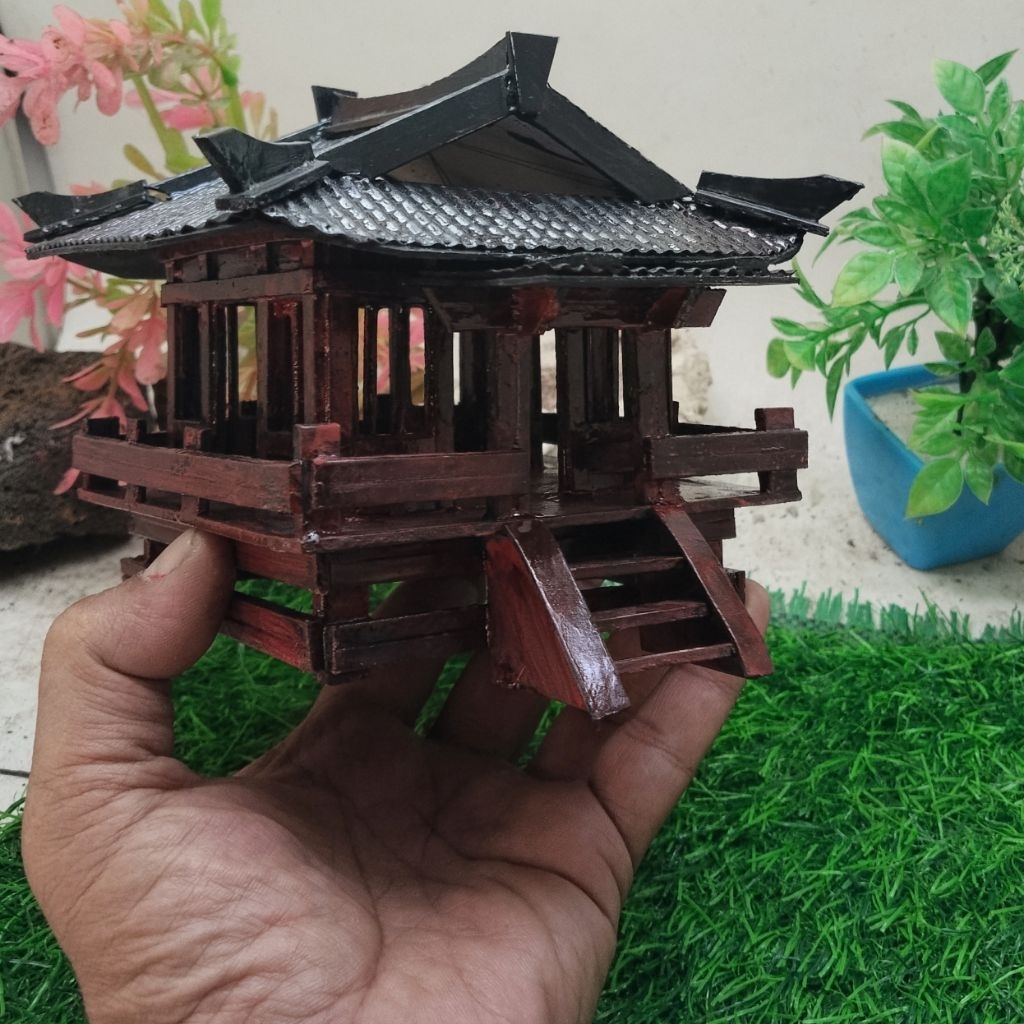 Miniatur Rumah Jepang Korea Pvc Aquascep Paludaium