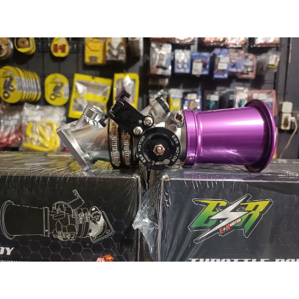 THROTTLE BODY SET MX KING ESR X RED LEO INTAKE OVAL