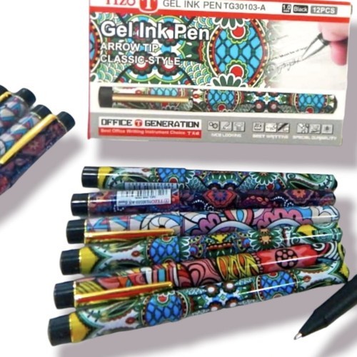 (1 Kotak) Pulpen Tizo TG-30103-A Batik / Gel Pen 1.0mm Tizo TG-30103-A Batik