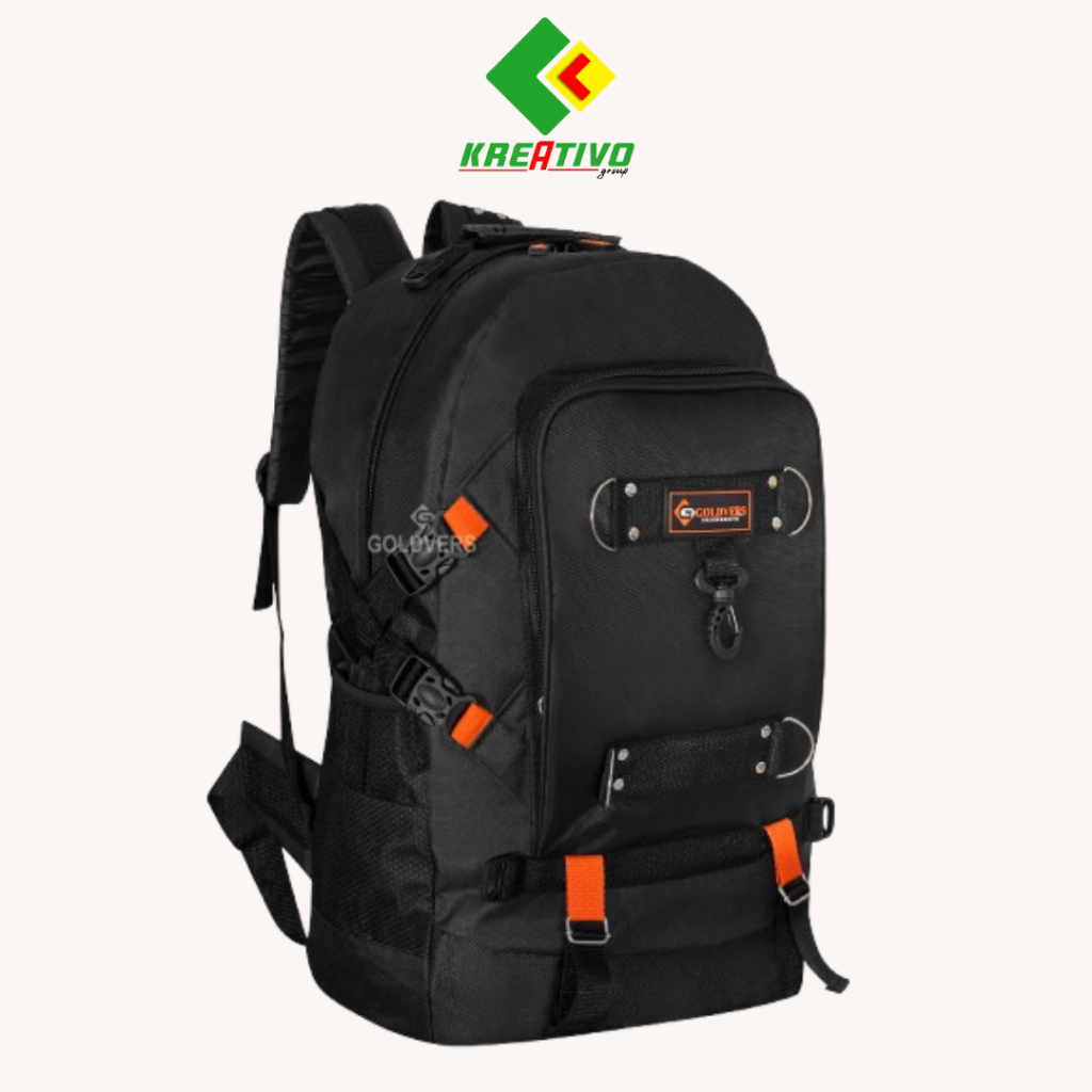 Tas Ransel Carrier 50 Liter Goldvers Original – Backpack Gunung Hiking Traveling Outdoor Tangguh