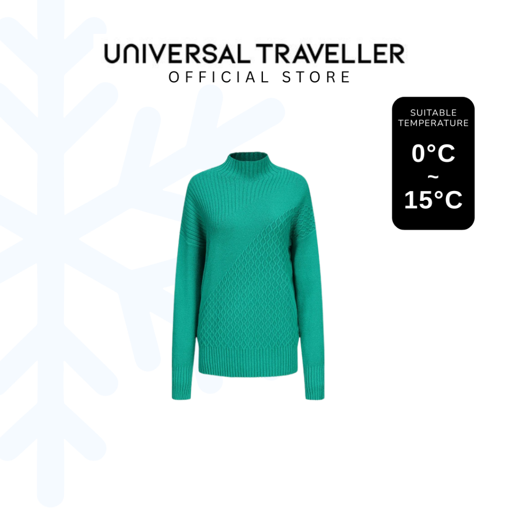 Universal Traveller Mock Neck Knitted Sweater KSW23123