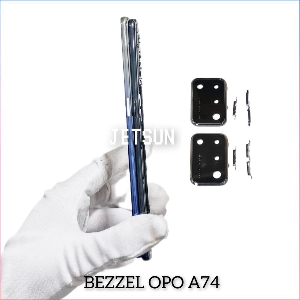 BEZZEL TULANG MESIN OPPO A74 4G HITAM