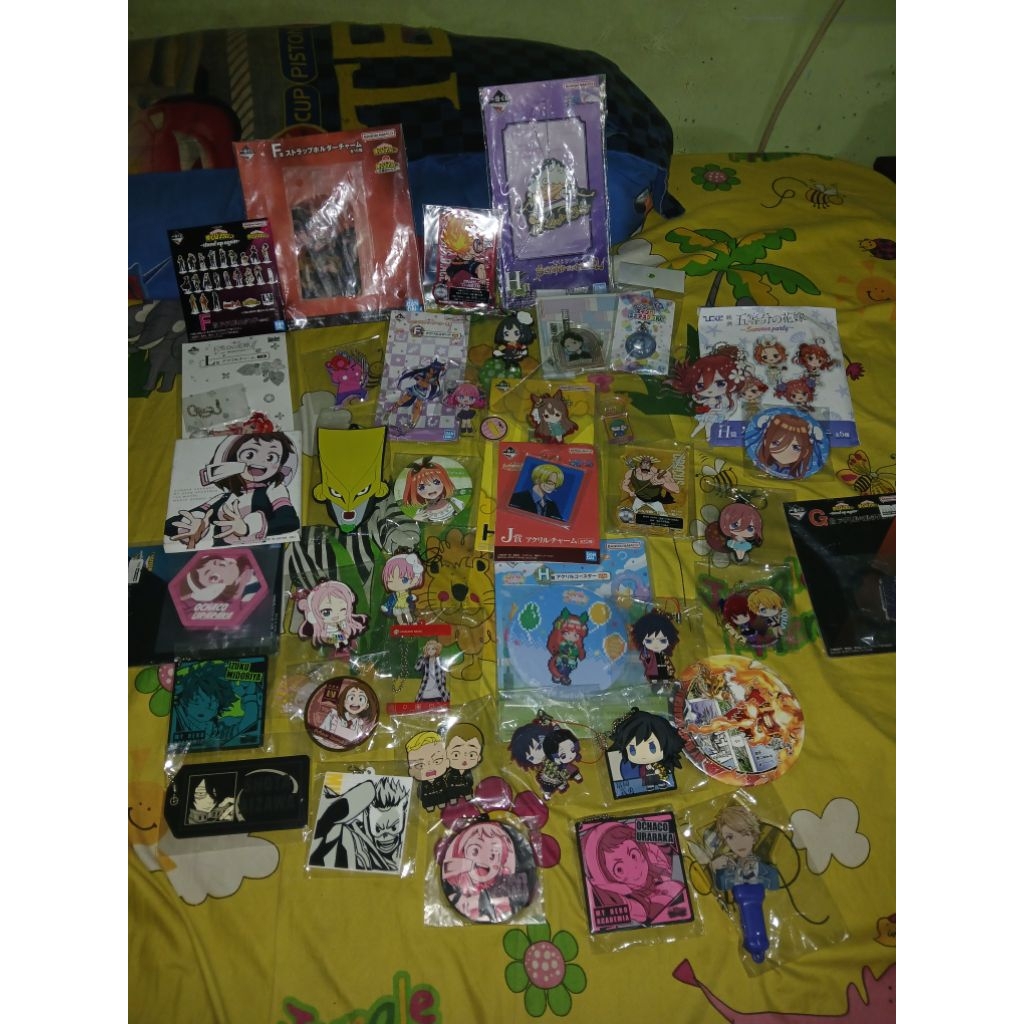 BISA COD Jual Merchandise Anime Campur Original Japan Keychain Shikishi One Piece My Hero Academia N