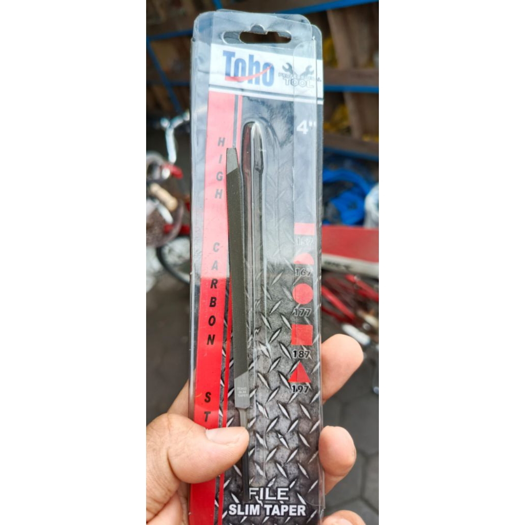 Toho kikir gergaji kayu segitiga 4 inch 10cm