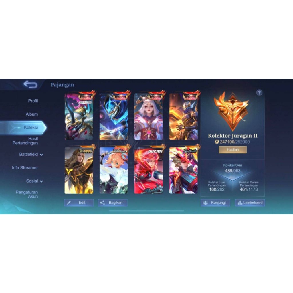 Akun mobile legend  kolektor SULTAN GG