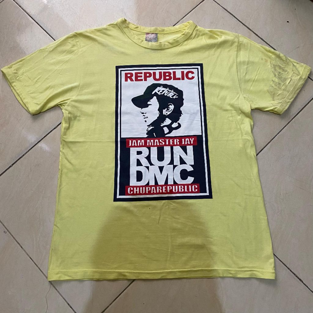 Kaos Jam Master Jay RUN DMC x Chuparepublic original second Bekas murah, jual kaos band punk rock se