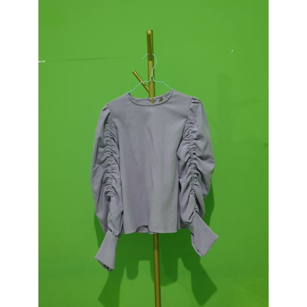 Preloved blouse lilac, ungu muda, VIVORIE HIJAB