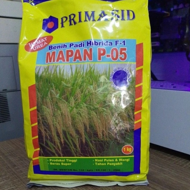 bisa codbenih padi hibrida P-05 unggulan original MAPAN