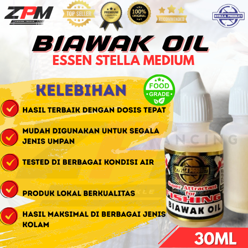 Essen Pancing Biawak oil stella 30ml umpan ikan mas bawal patin galatama harian