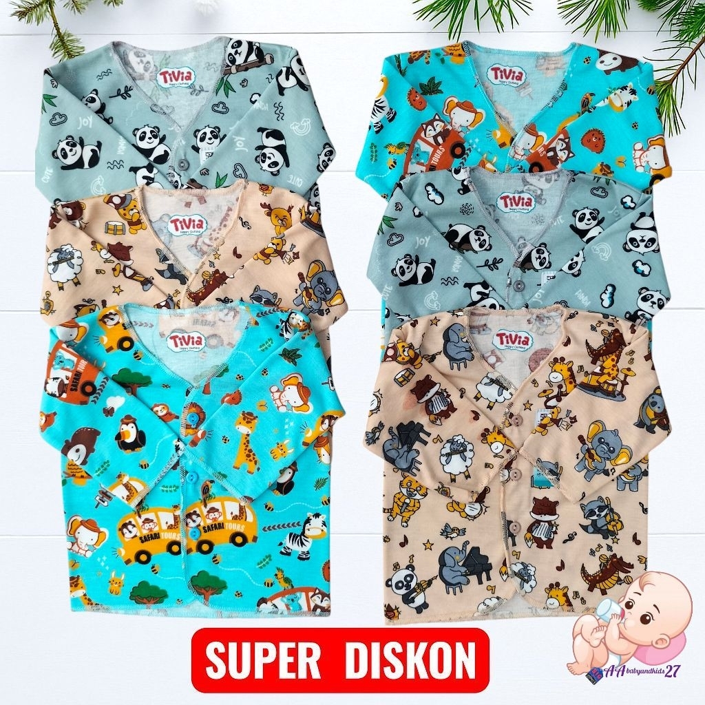 TERBARU 6PC ((Setengah Lusin)) Baju Bayi Lengan Panjang Newborn 0-6bulan /Baju Bayi Lusinan Lengan P