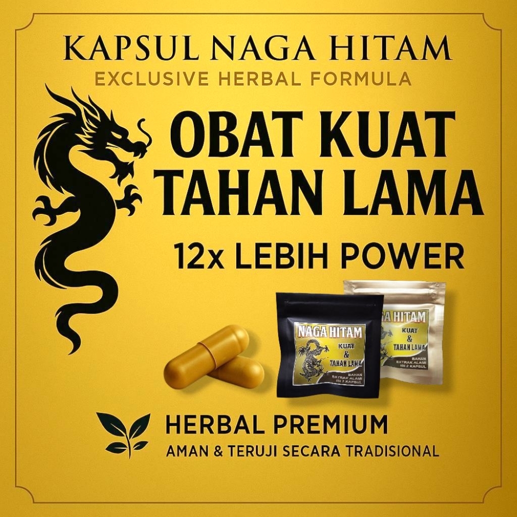 Obat Kuat Tahan Lama Naga Hitam Alami 2 Kapsul
