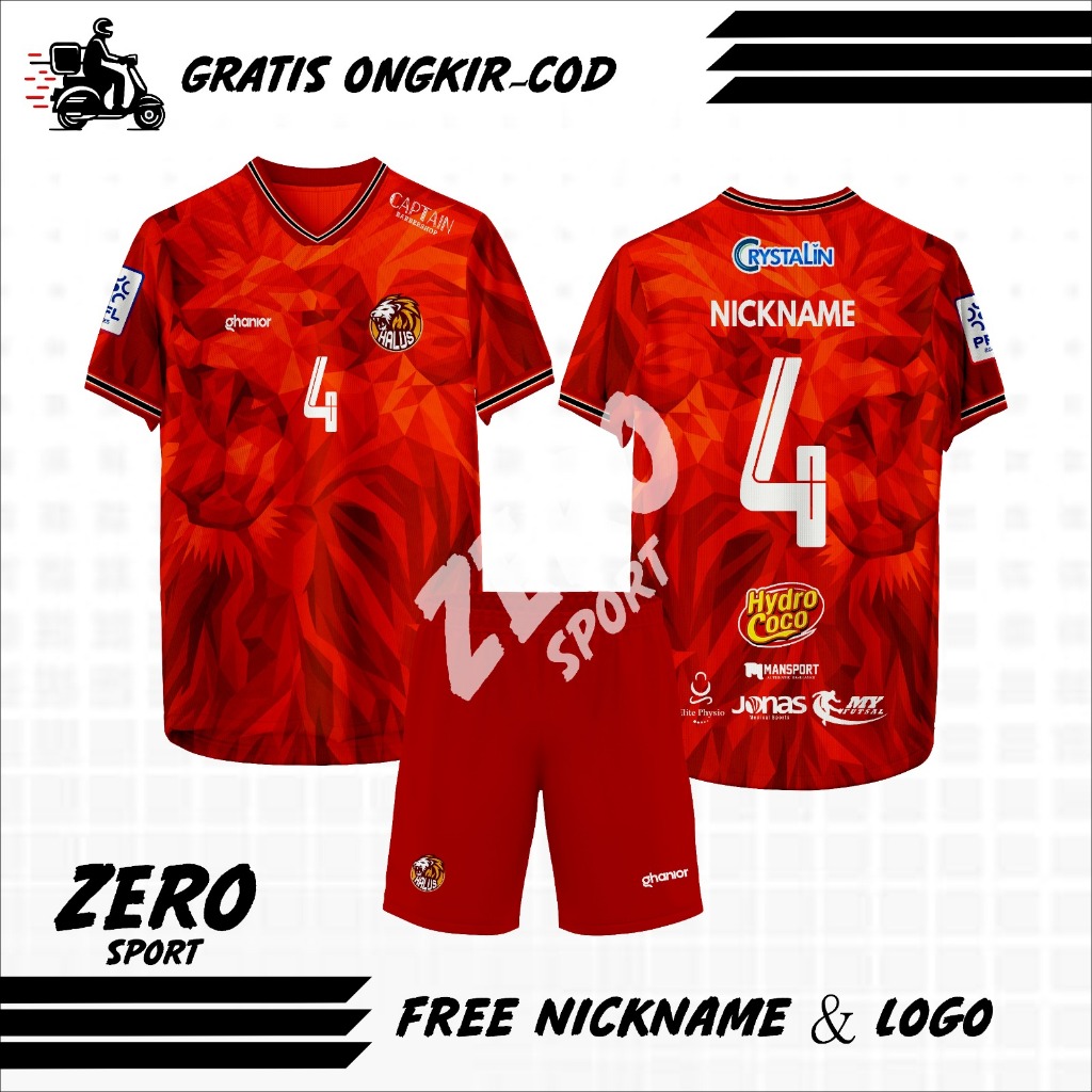 Jersey Futsal Custom Halus FC  2025 Full Printing Gratis Nama Dan No Punggung