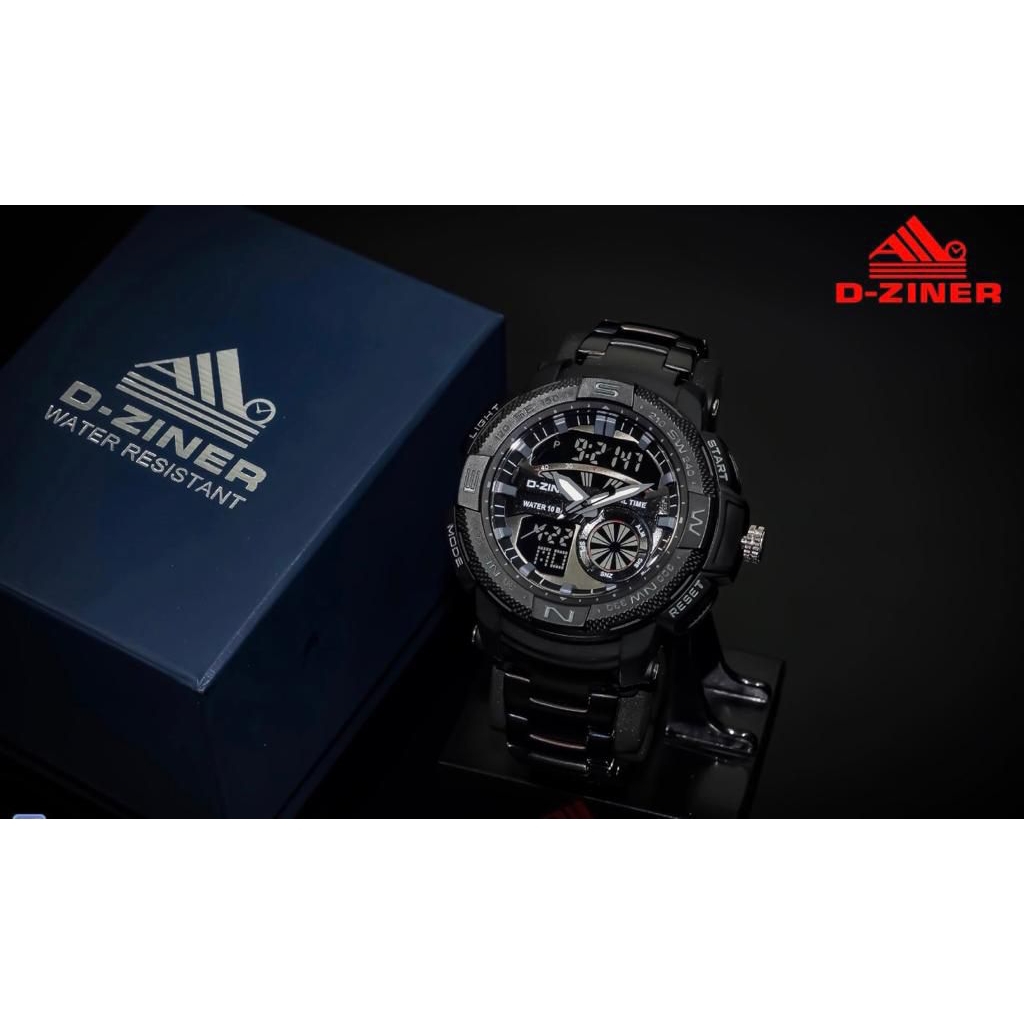 JAM TANGAN PRIA DZINER 8128 RANTAI STAINLESS STELL