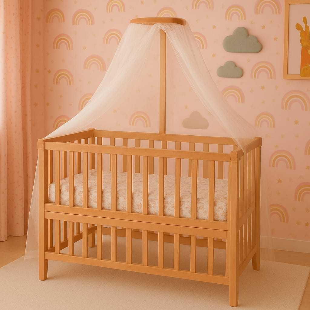 Dipan Kasur Set Minimalis Pagar Tidur Baby Tempat Anak Box Guling Bantal Bed Kayu Ranjang Bayi