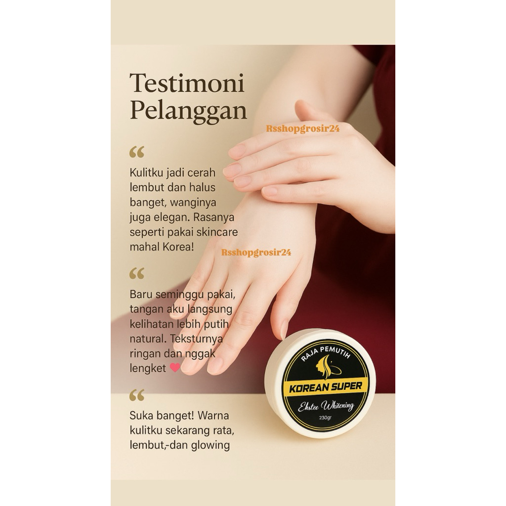 HB LOTION KOREAN SUPER EXTRA WHITENING PAKET HEMAT 6 POT